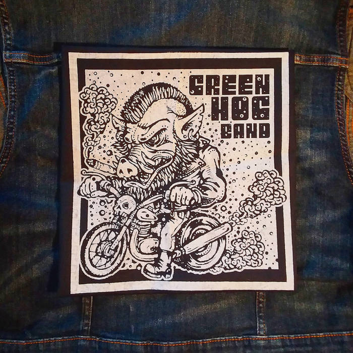 Green Hog back patch large