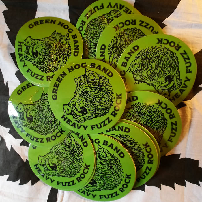 Green Hog Band sticker